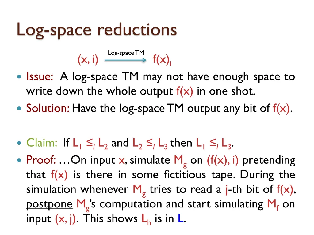 log space reductions 9