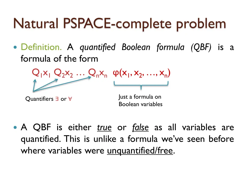 natural pspace complete problem