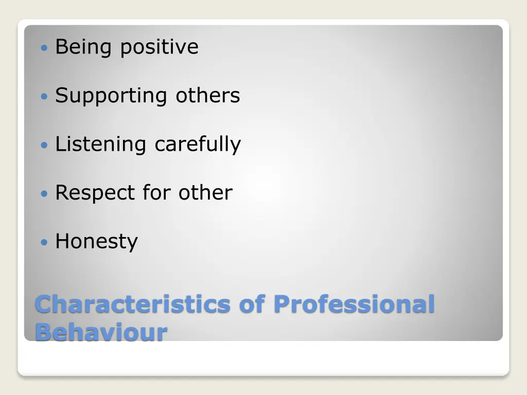 being positive