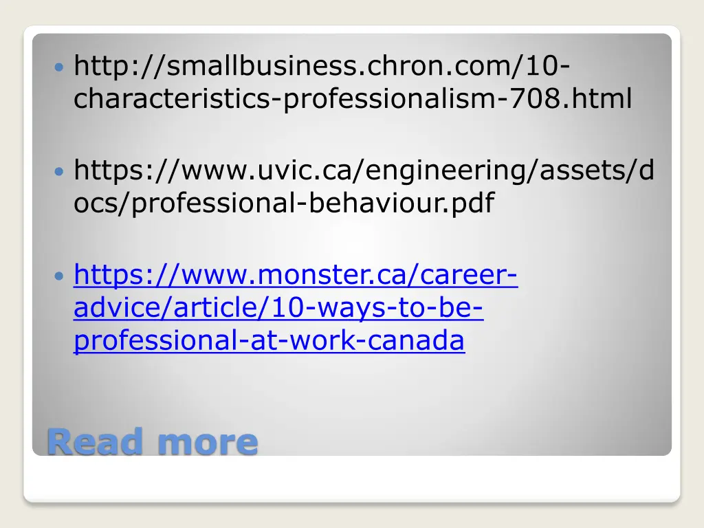 http smallbusiness chron com 10 characteristics