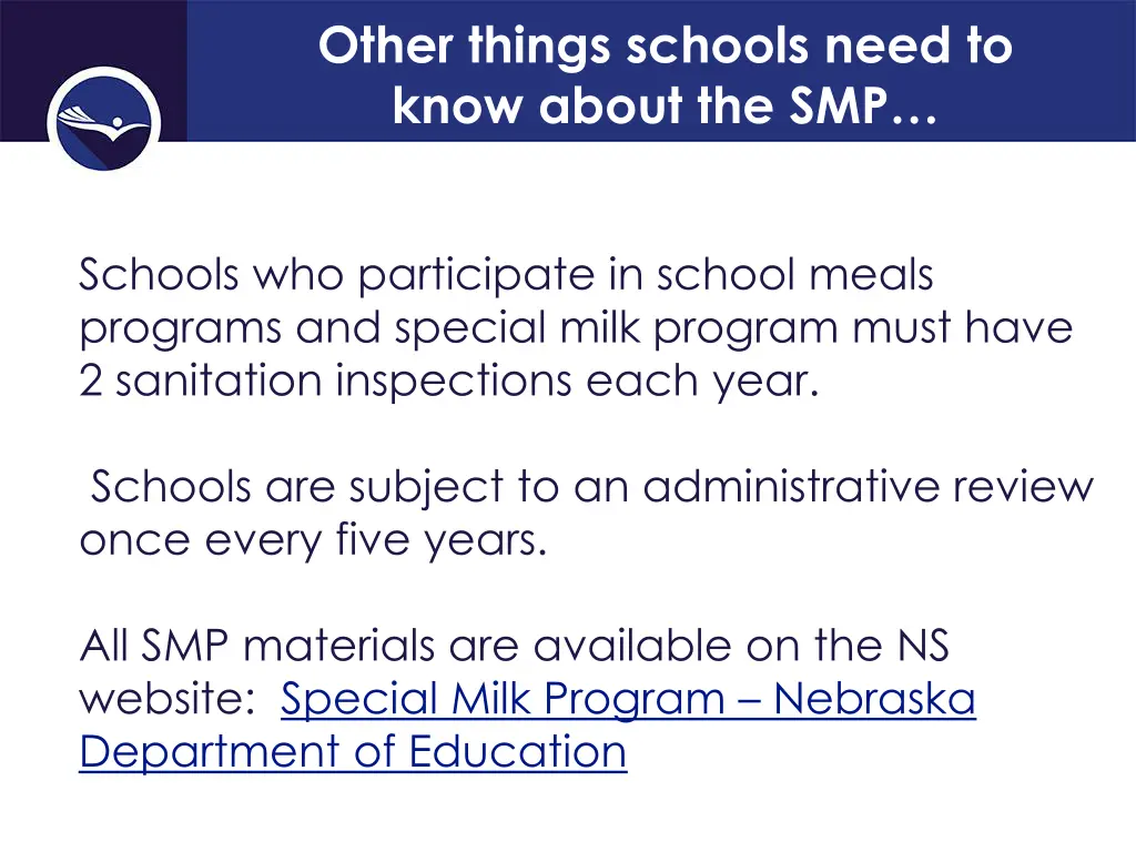 other things schools need to know about the smp