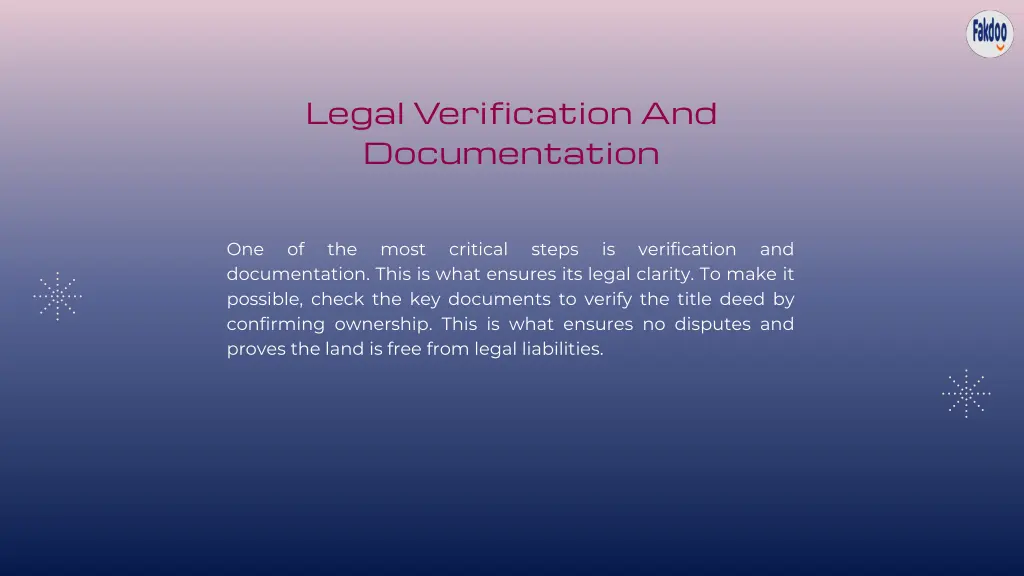 legal verification and documentation