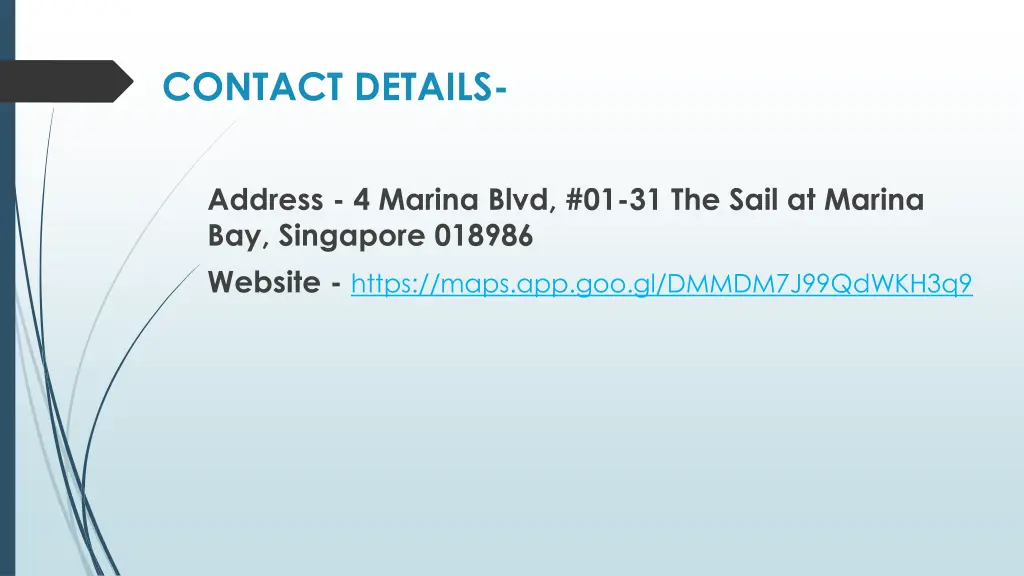 contact details