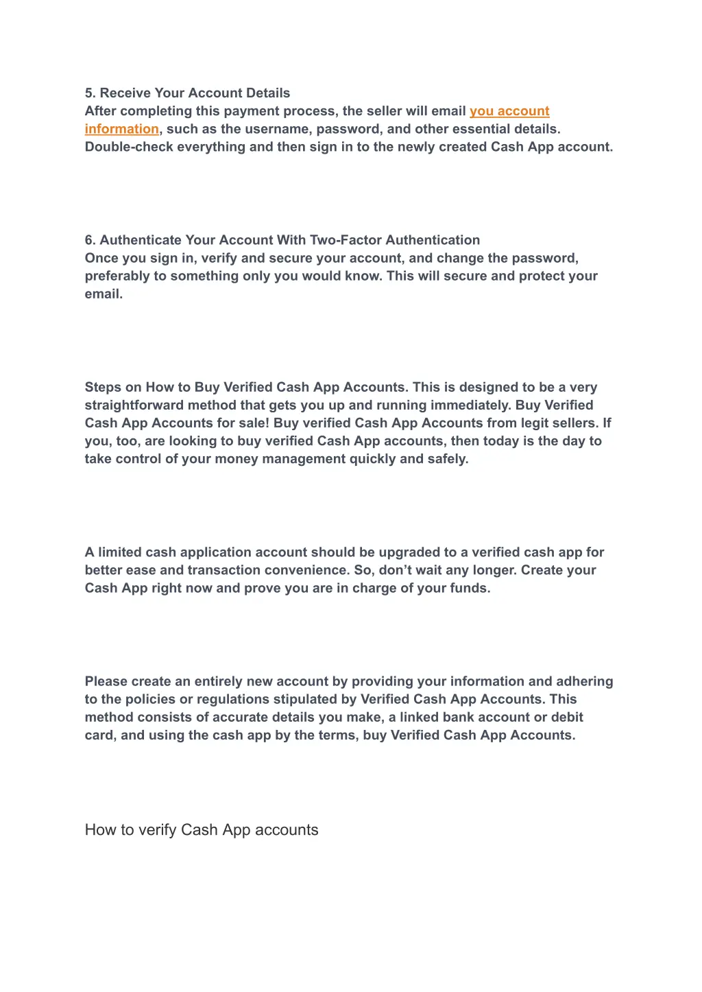 5 receive your account details after completing