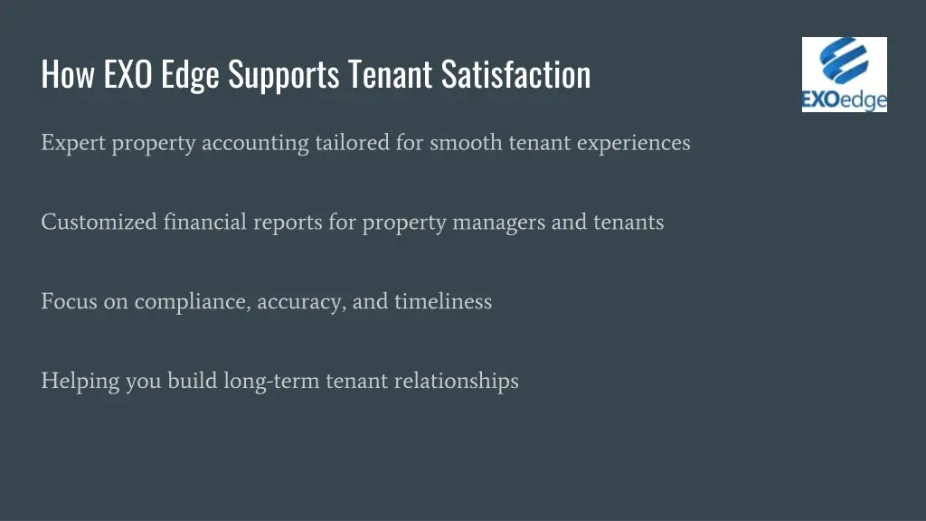 how exo edge supports tenant satisfaction