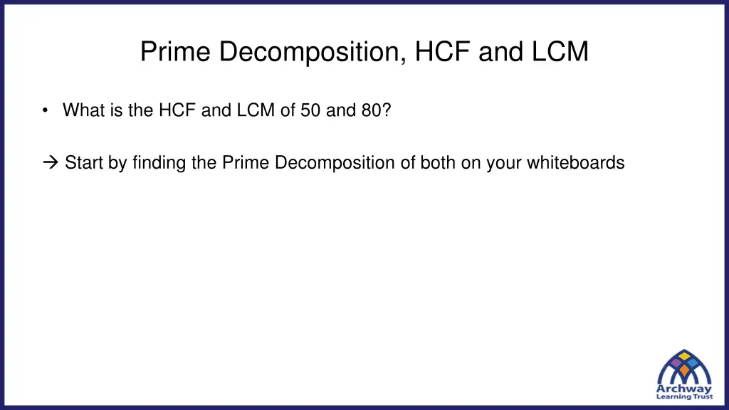 prime decomposition hcf and lcm