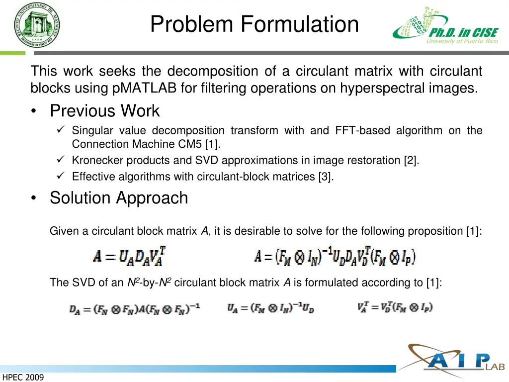 problem formulation