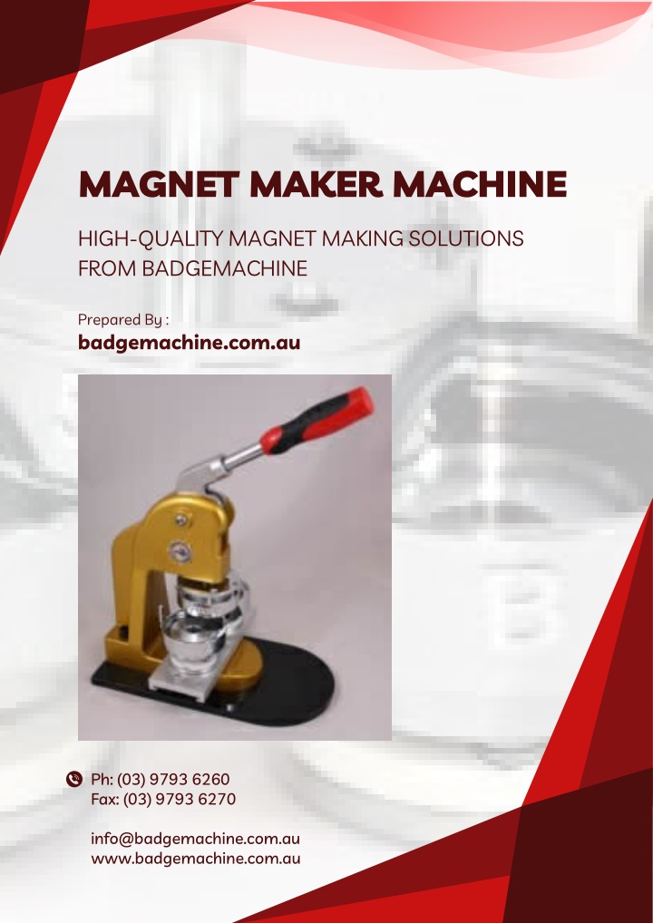 magnet maker machine