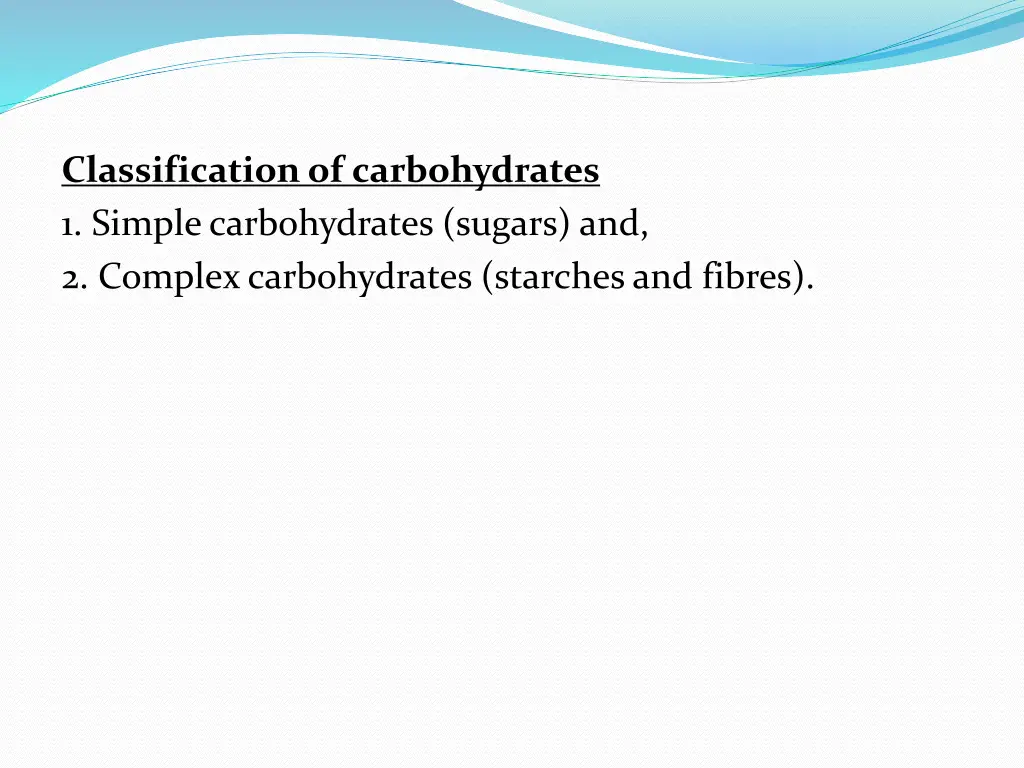 classification of carbohydrates 1 simple