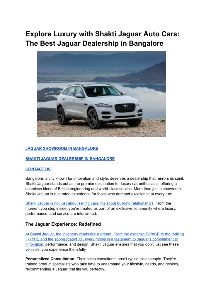 explore luxury with shakti jaguar auto cars