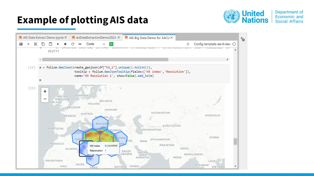 example of plotting ais data