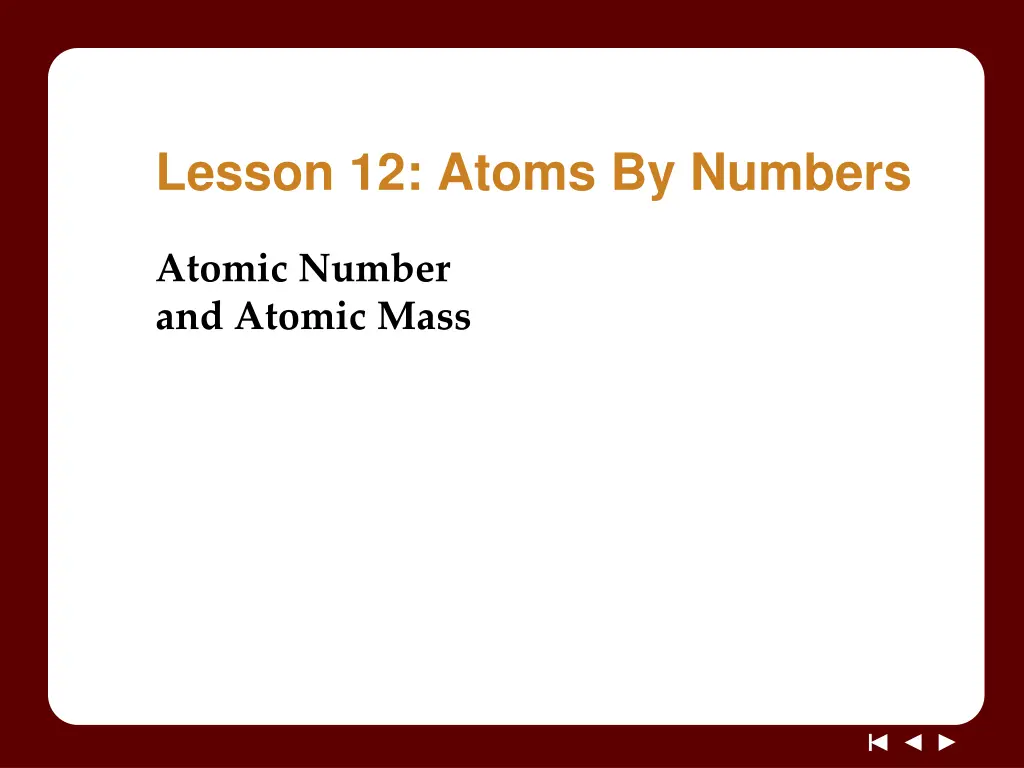 lesson 12 atoms by numbers