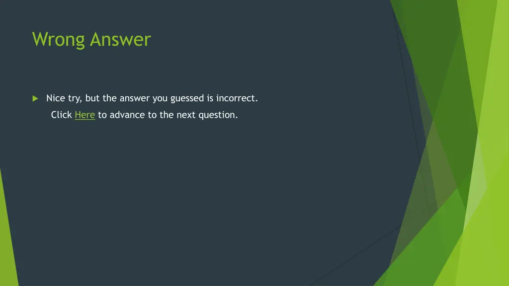 wrong answer