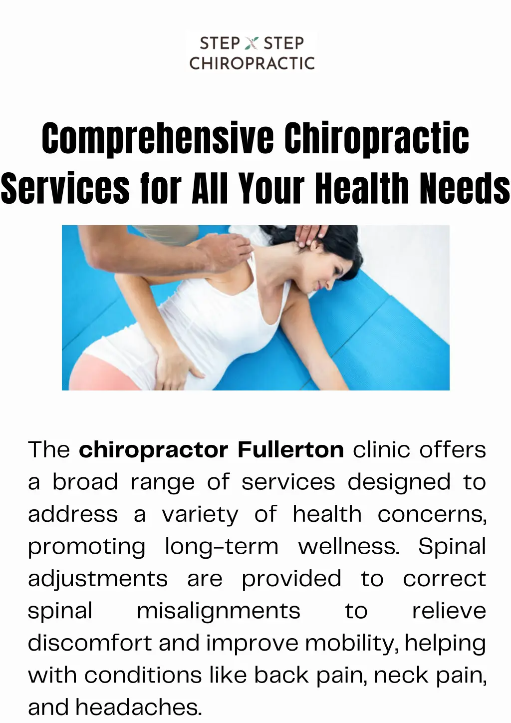 comprehensive chiropractic services for all your