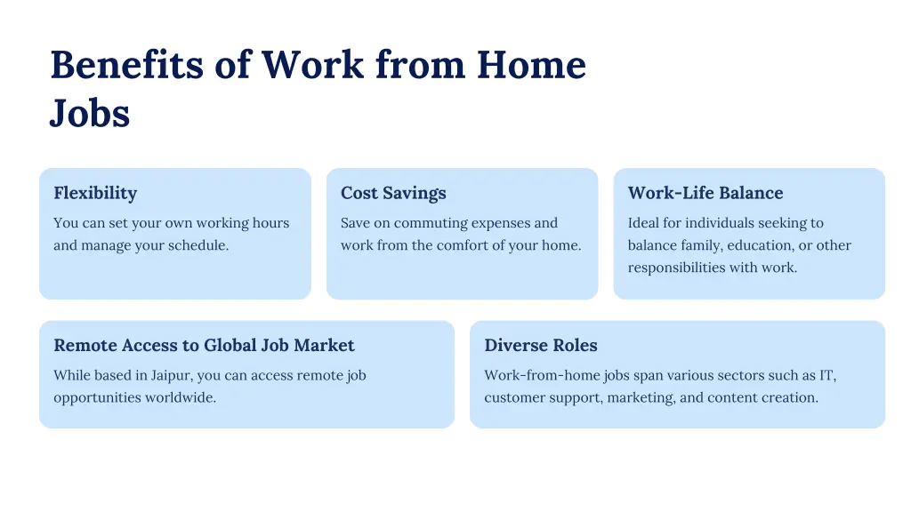 benefits of work from home jobs