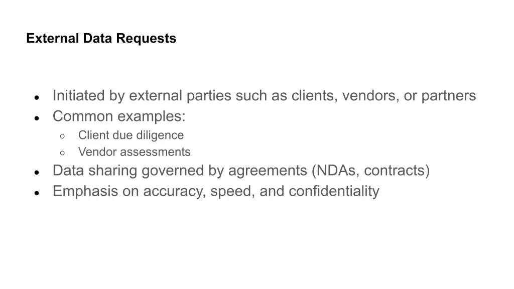 external data requests