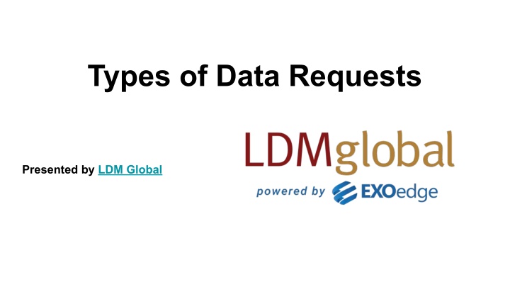 types of data requests