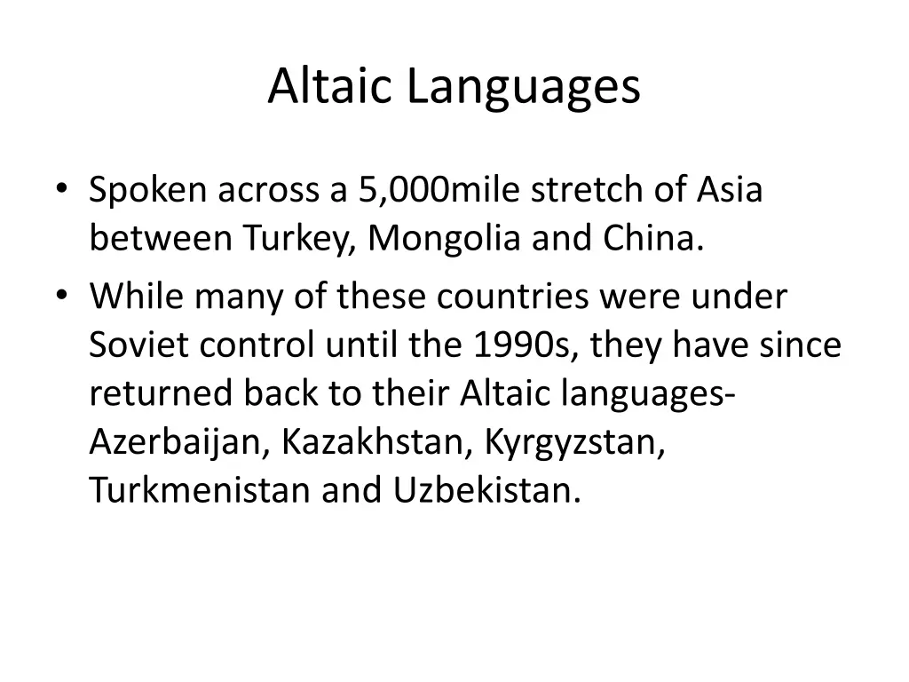 altaic languages
