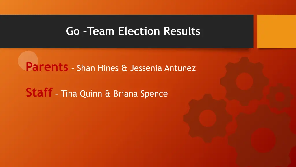 go team election results