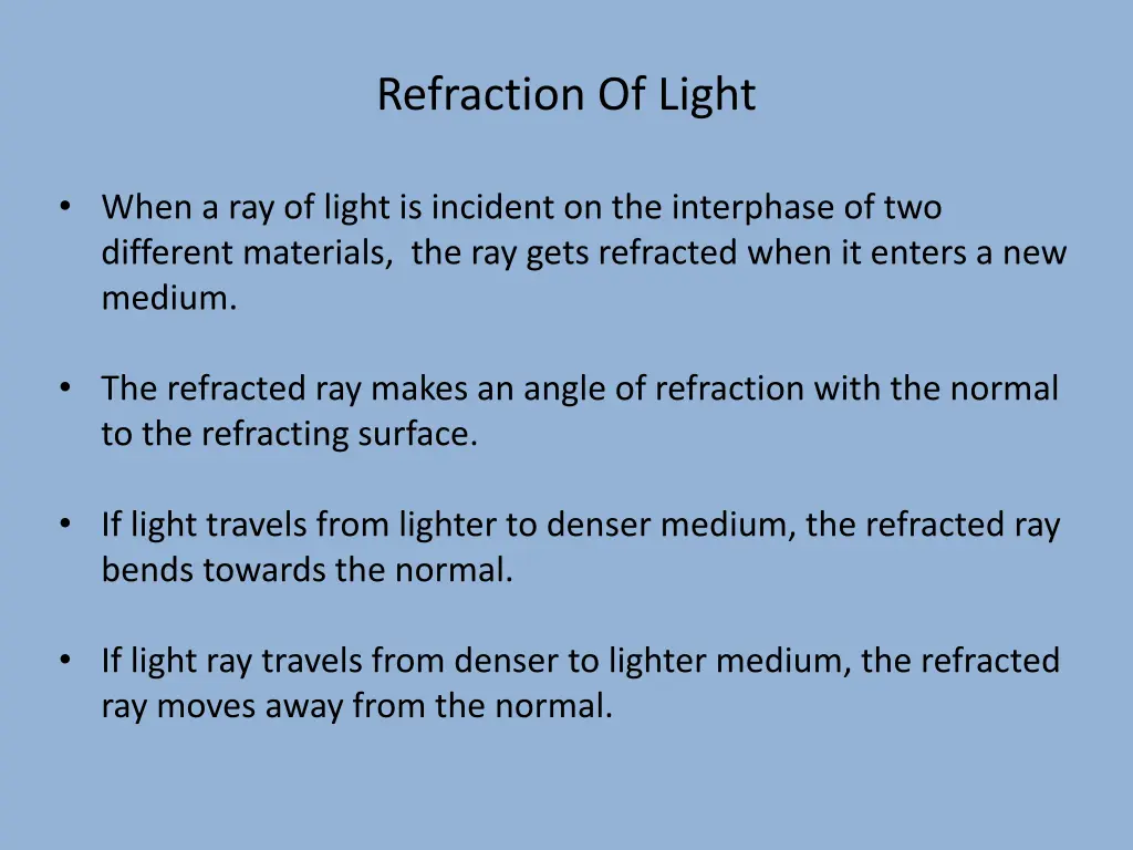 refraction of light