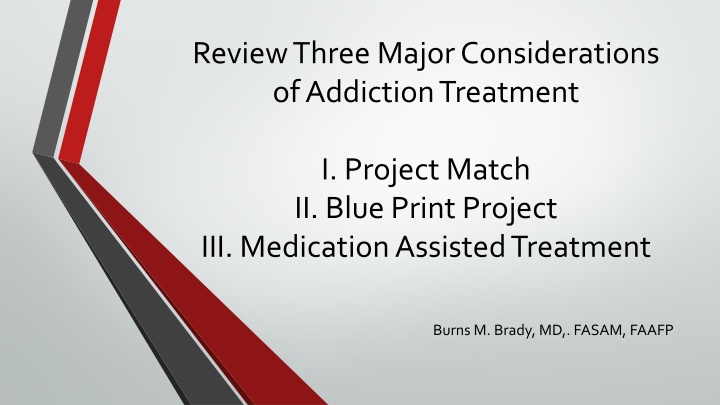 review three major considerations of addiction