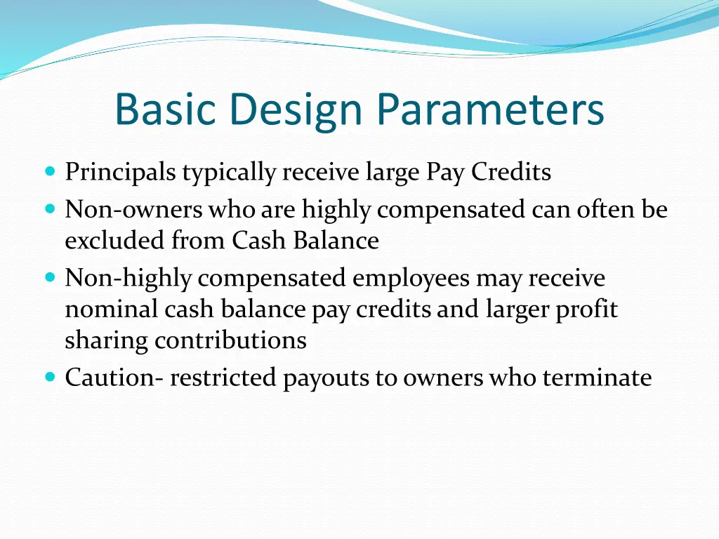 basic design parameters