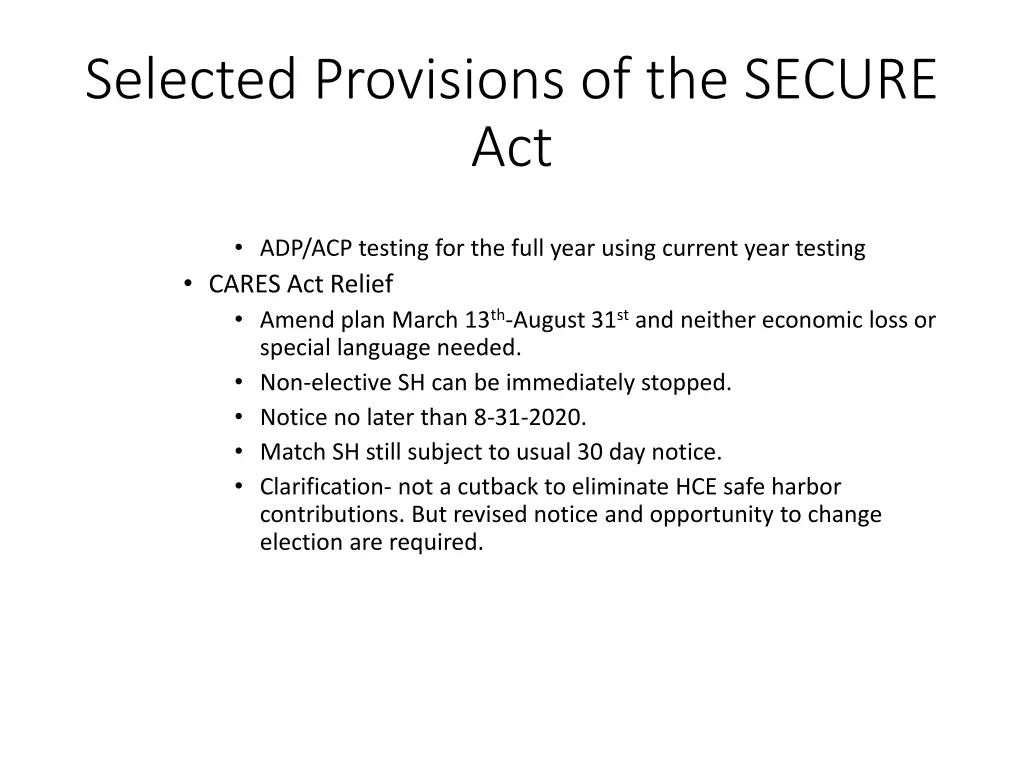selected provisions of the secure act 3