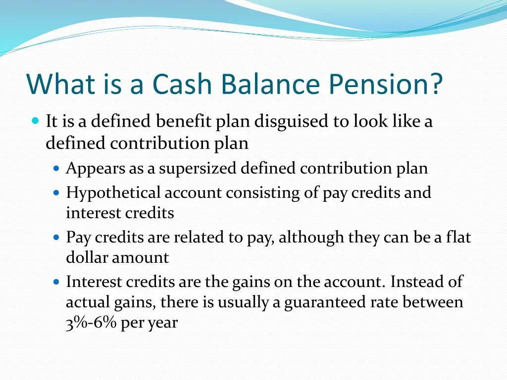 what is a cash balance pension