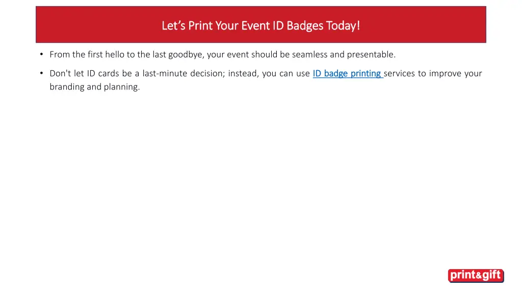 let s print your event id badges today