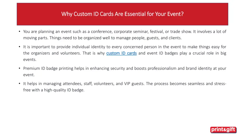 why custom id cards are essential for your event 1