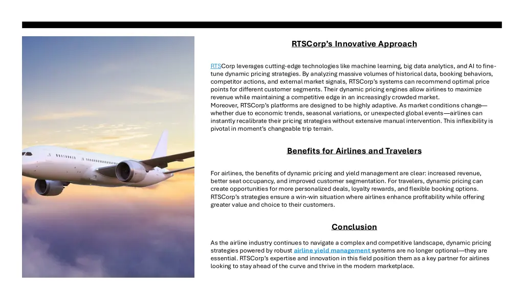 rtscorp s innovative approach
