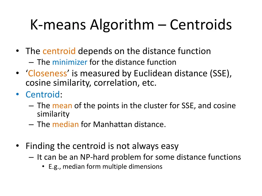 k means algorithm centroids