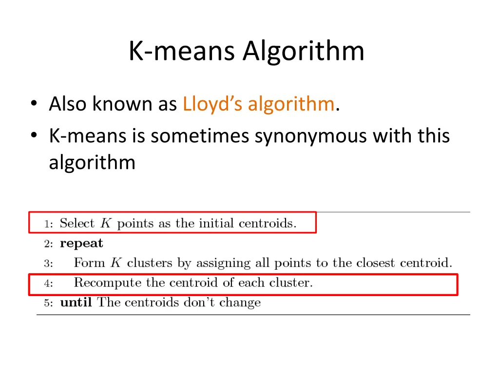 k means algorithm