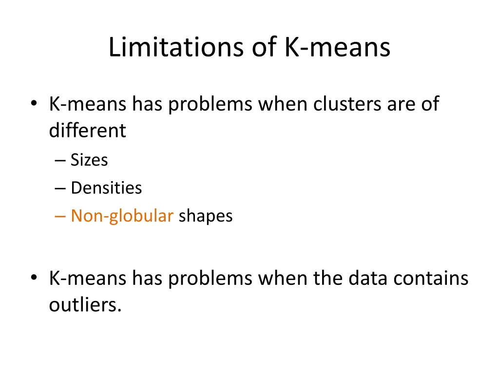 limitations of k means