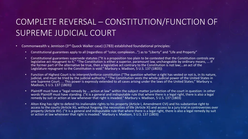 complete reversal constitution function