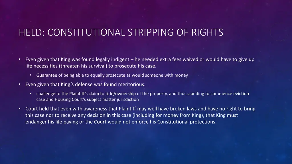 held constitutional stripping of rights