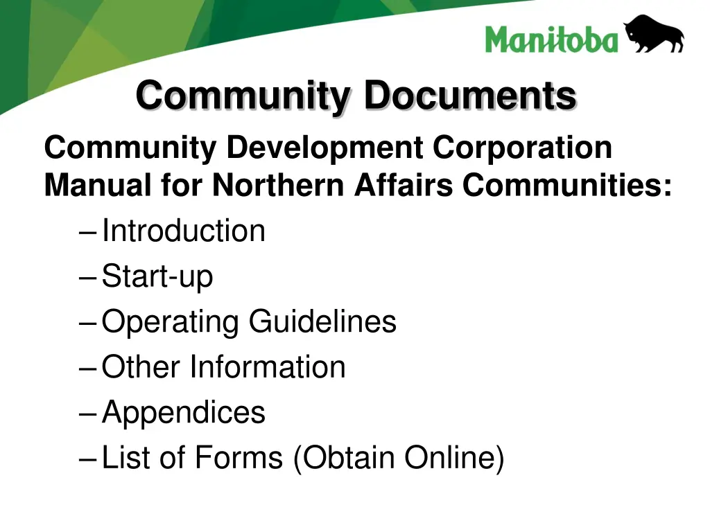 community documents community development