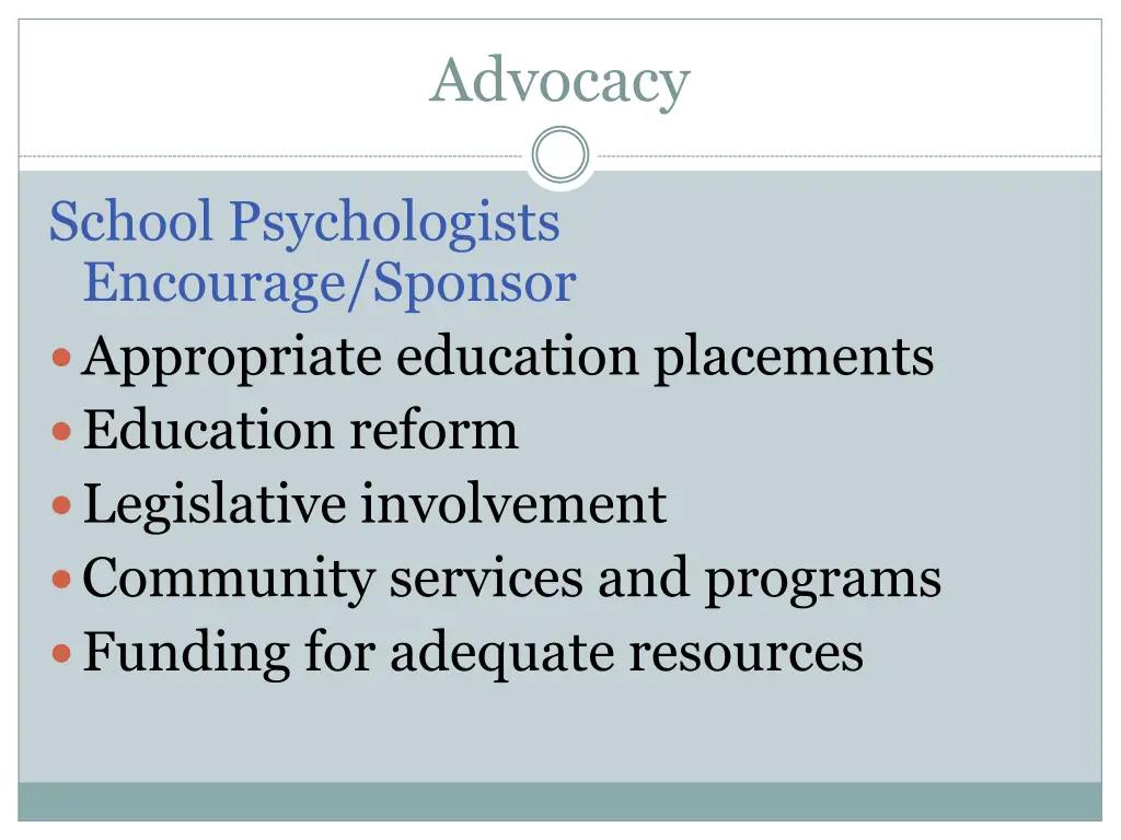 advocacy