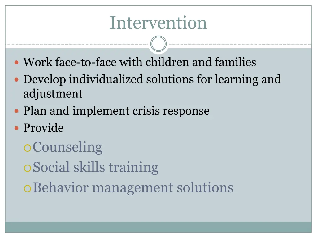 intervention