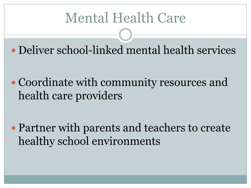 mental health care