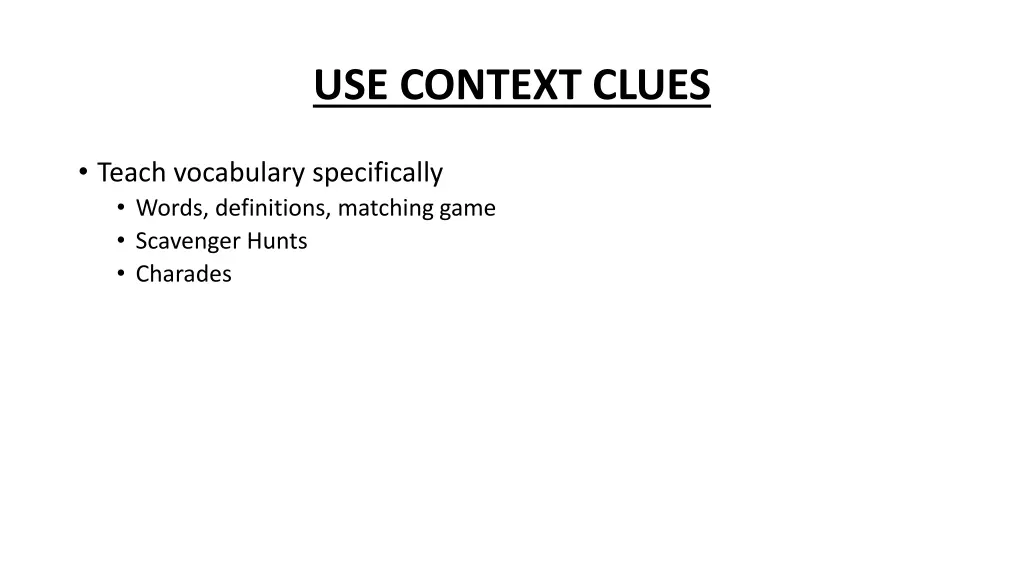 use context clues