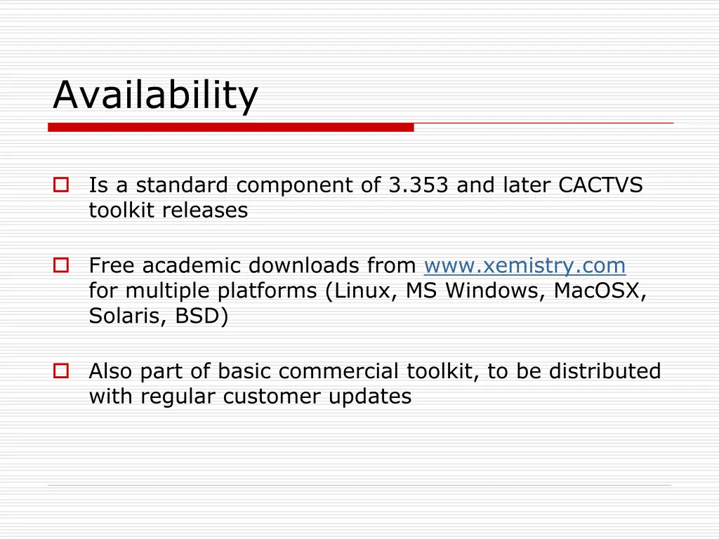 availability