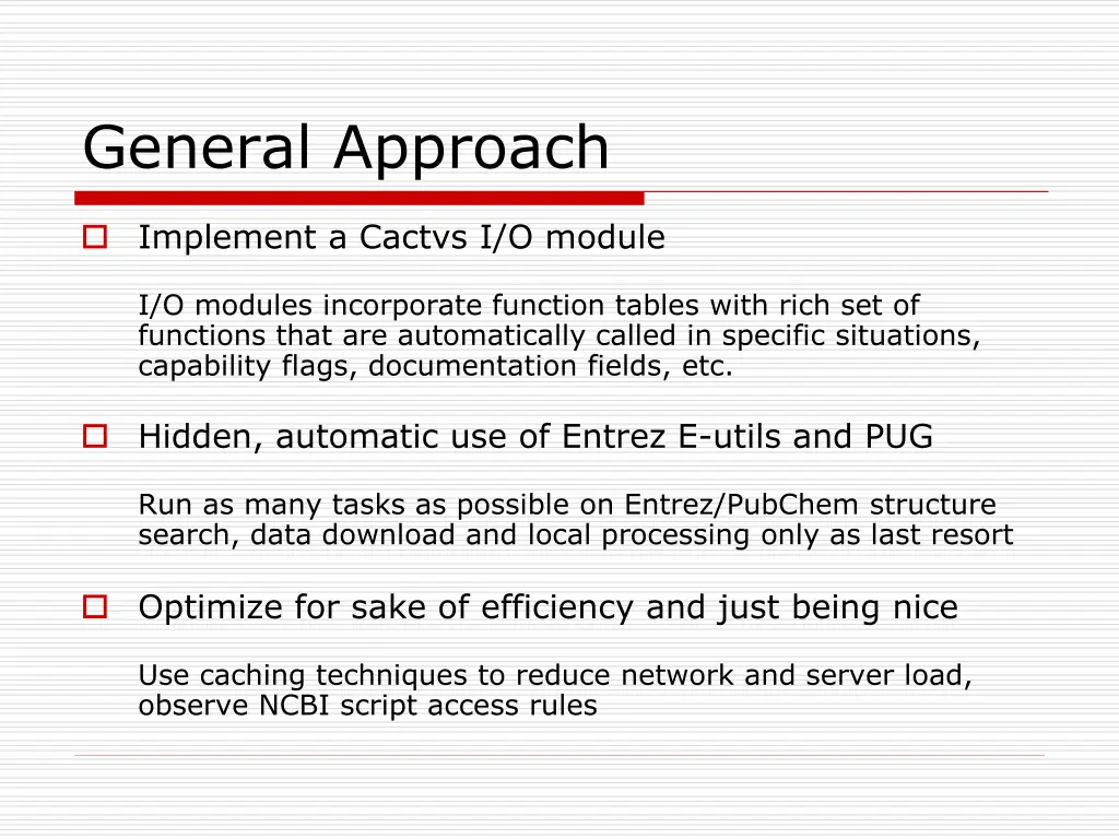 general approach