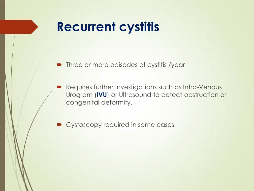 recurrent cystitis