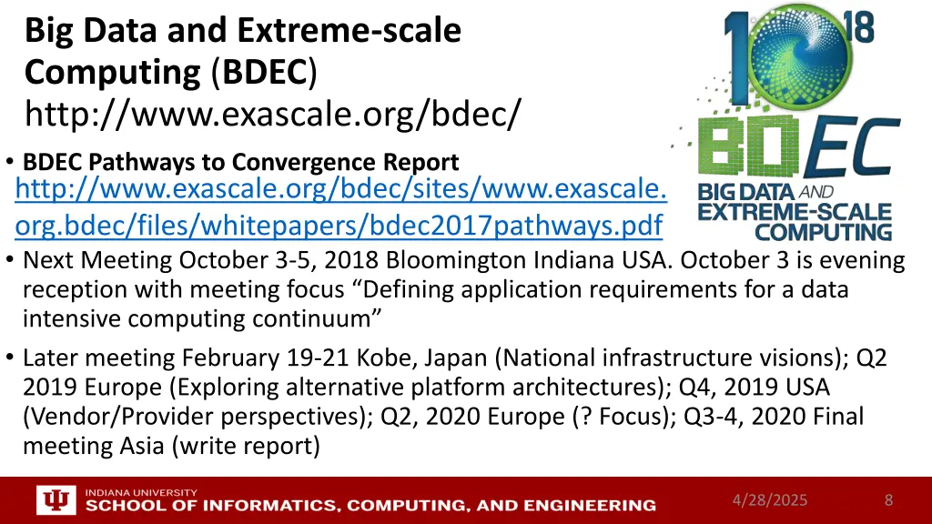 big data and extreme scale computing bdec http