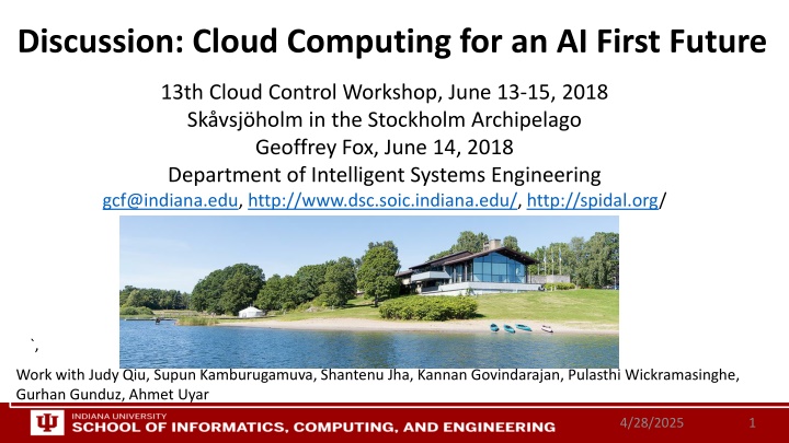 discussion cloud computing for an ai first future