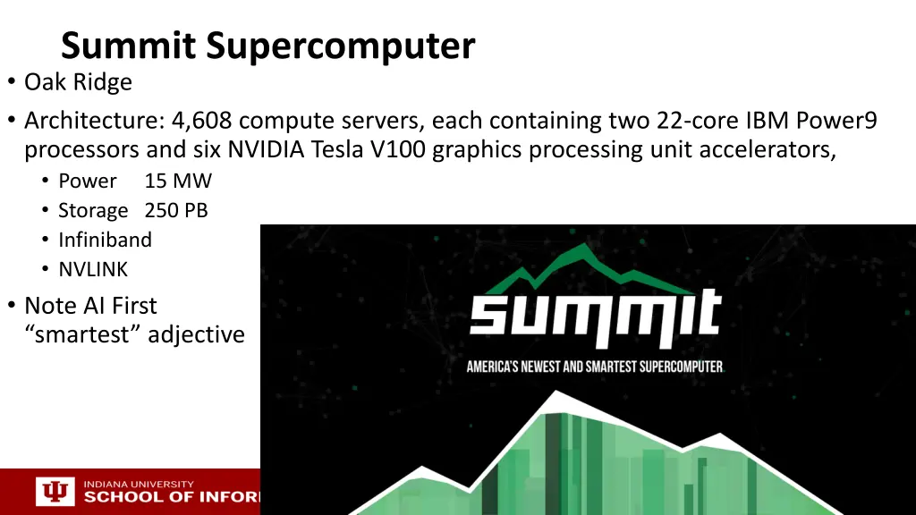summit supercomputer oak ridge architecture