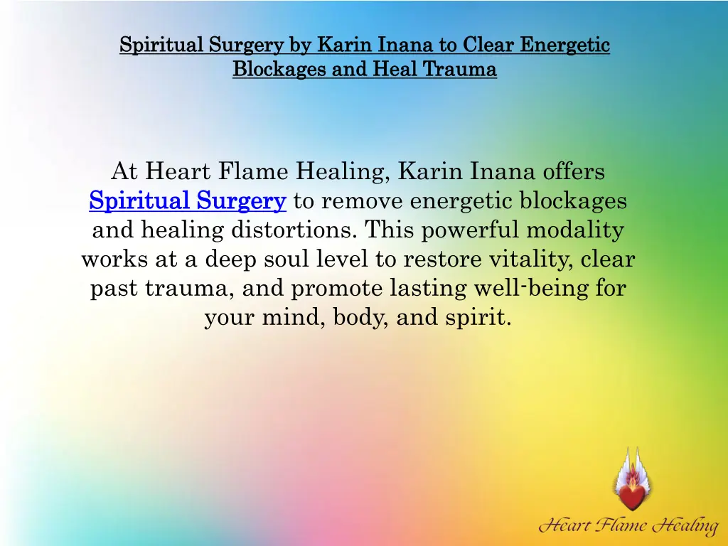 spiritual surgery by karin spiritual surgery