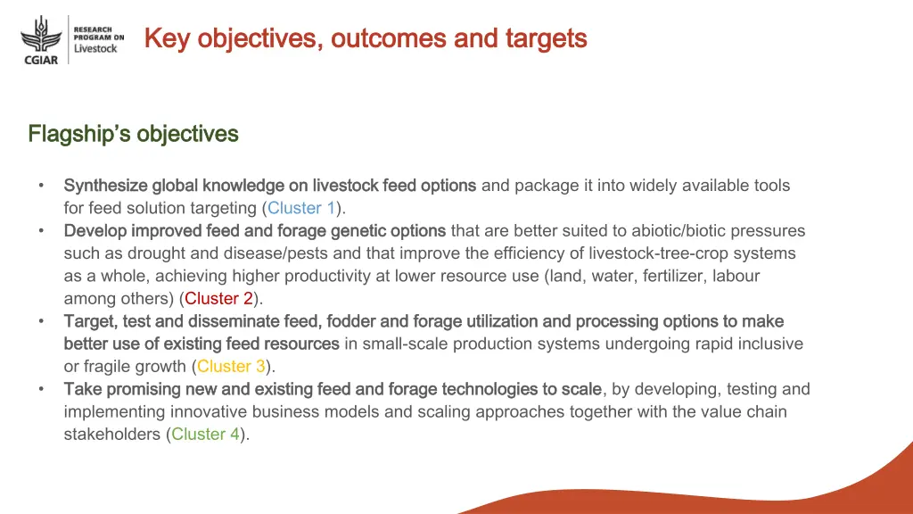 key objectives key objectives outcomes