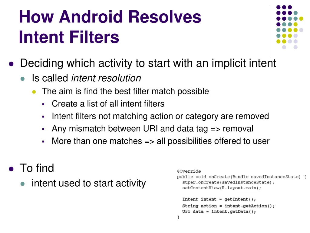 how android resolves intent filters